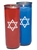 STAR OF DAVID  7-DAY GLASS CANDLES