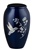 MOTHER OF PEARL BLUE METAL URN WITH HUMMINGBIRD