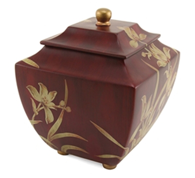 FLORAL HAND PAINTED RESIN CREMATION URNS