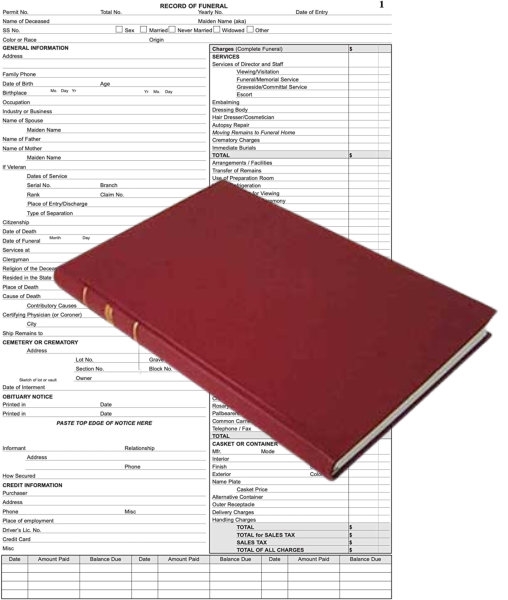 Funeral Record Books | Lynch Supply