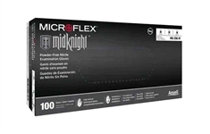 MICROFLEX MIDKNIGHT BLACK POWDER-FREE NITRILE GLOVES