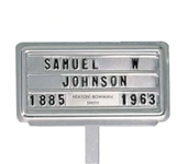 MCNEILL #900 ALUMINUM GRAVE MARKERS