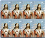 PRAYER CARDS BY BONELLA "SACRED HEART" MICRO PERFORATED