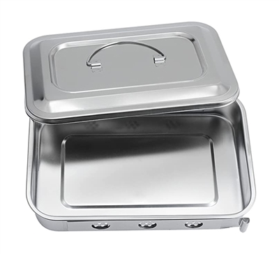 INSTRUMENT TRAY WITH RECESSED HANDLE COVER